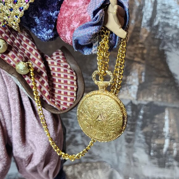 Vintage Retired Wayne Kleski Mardi Gras Fairy Doll w/Gold Watch - Picture 5 of 8